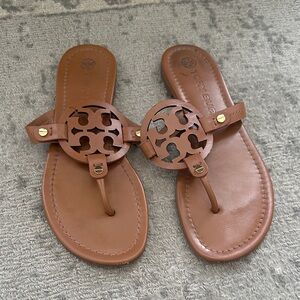 Tory Burch Miller Thong Sandals - Vibrage Vachetta Leather